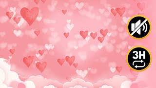 Valentine's Day Screensaver - Mute 3 Hour Loop | Cute Heart Ambient Background | No Audio screenshot 2