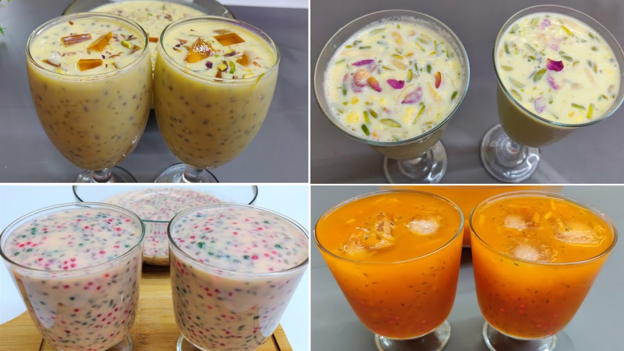 Ramadaan Special 4 Types of Drink Recipe l इफ्तार में बनाये 4 तरह के