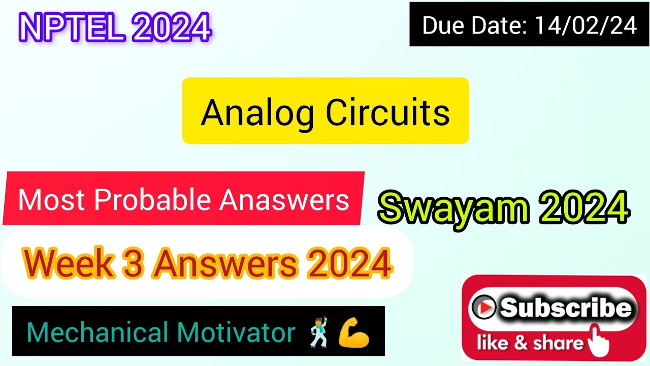 Analog Circuits | Week 3 Quiz | Assignment 3 Solution | NPTEL | SWAYAM ...