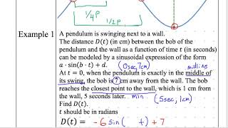 Algebra 2 notes 9-10 Sinusoidal Function Word Problems