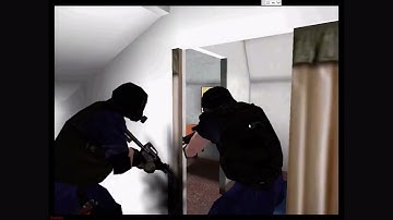 SWAT 3 gameplay -- Airplane custom map. 8 AI squad clear the plane... CHAOTICALLY! He he he