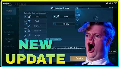 UPCOMING| History Hide/Unhide Customize Profile in MOBILE LEGENDS 2020