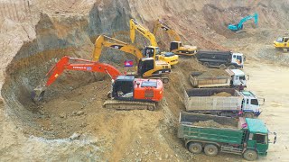 Amazing In The World With Excavator Vs Excavator Digging And Cutting Loading Into Dump Truck