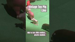 Vintage Toy Pig Line plastic molded. #vintage #pigs #toys#vintagetoys #lines#waiting#waitinginline