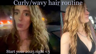 My Favorite Curly/Wavy Hair Routine (defined curls, no-part styling, soft hair, diffusing) screenshot 2