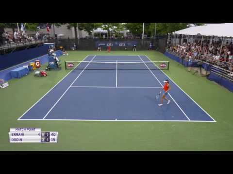 WINNING AFTER SAVING MATCH POINTS Océane Dodin WTA Washington DC R2 Vs Sara Errani