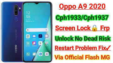 Oppo A9 2020 Hard Reset 100% | Cph1933/cph1937 Unlock✓ Pattern FRP  Oppo A9 2020 Restart Problem Fix