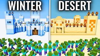 Monster Army VS Biome Castles in MINECRAFT
