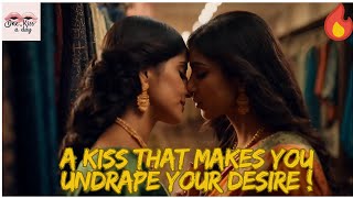 Draping Desire | Passionate Moment in the Dressing Room | Lesbian Kissing Video #kiss #lesbianlove screenshot 5