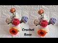 ⚡️🌹How to Crochet an Easy Rose | Step-by-Step Crochet Flower Tutorial for Beginners 💕