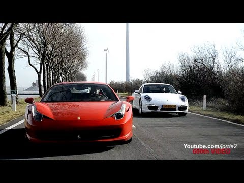 Ferrari 458 Italia & Porsche 991 Carrera S In Action!! - 1080p HD