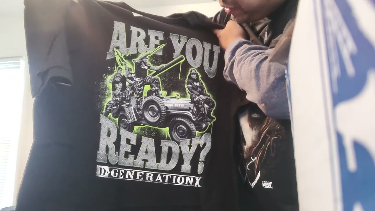 UNBOXING FROM WWE SHOP ZONE DEGENERATION X ARE YOU READY T-SHIRT 25TH ANNIVERSARY ESTABLISHED 1997