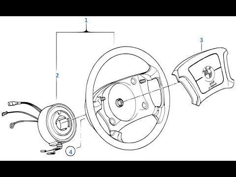 BMW e36: Снятие рулевого колеса и контактного кольца; пайка шлейфа