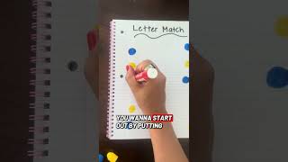 Easy ABC Matching Activity for Toddlers | Upper & Lowercase Letters