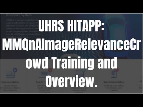 UHRS MMQnAImageRelevanceCrowd Training and Overview.