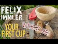 How to carve a fir wood cup in the woods without axe! Beginners guide... go for it!!