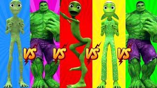 dame tu cosita vs me kemaste vs hulk 👽 DANCE CHALLENGE 👽 green Alien dance