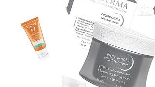 review pigmentbio night renewer naos and sun block Vichy 😍