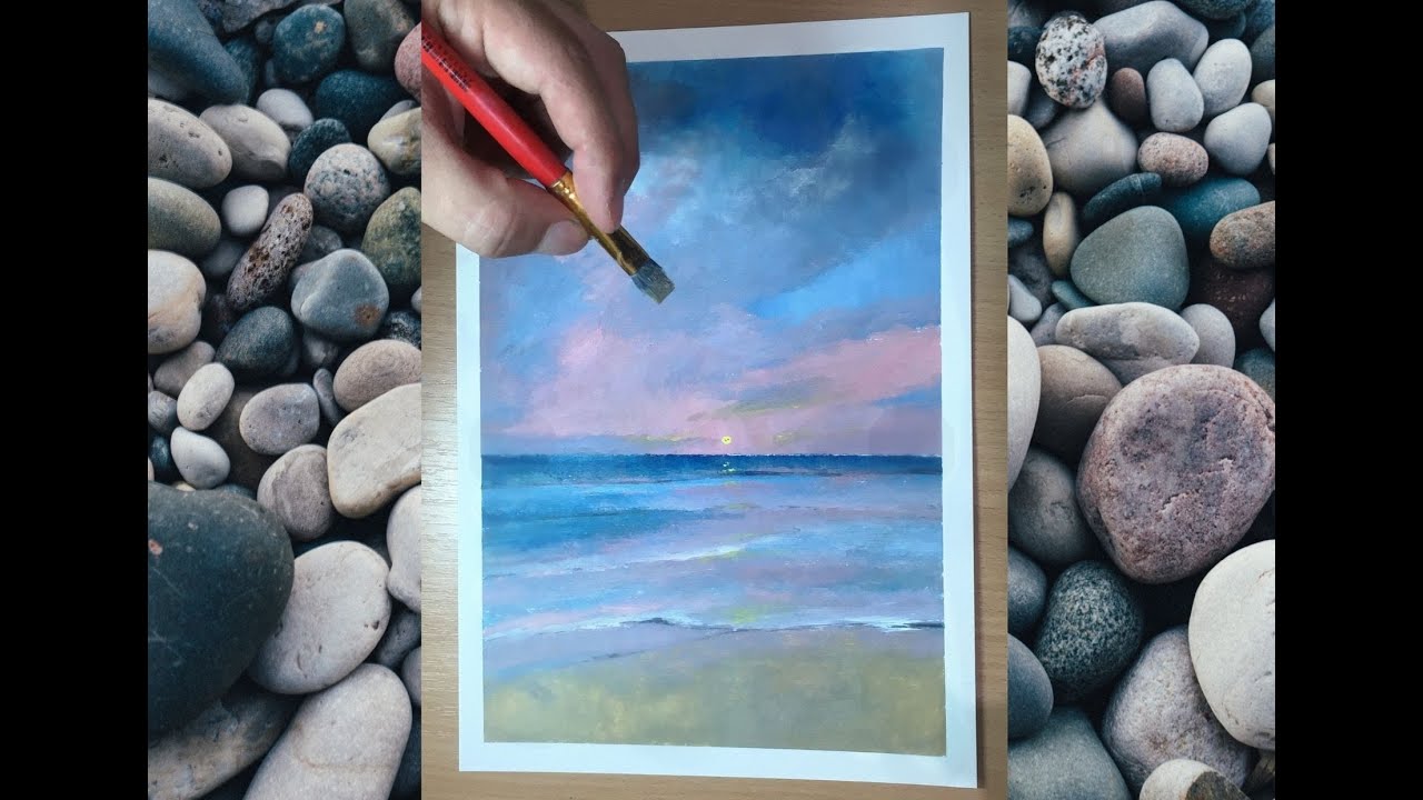HOW TO DRAW SEASCAPE EASY 🌊🌊🌊 - YouTube