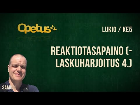 Video: Ero Tasapainovakion Ja Reaktiomäärän Välillä