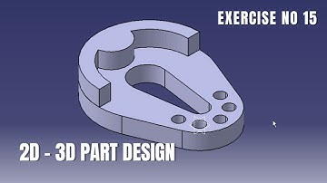 CATIA Design for Beginners Exercise 15 I Catia v5 tutorial exercise I Part Design I AUTOCAD