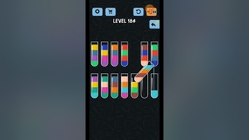 Water Color Sort Level 184. Gameplay Solution