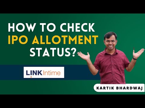 How to check  IPO allotment status | link intime IPO Status | ipo allotment