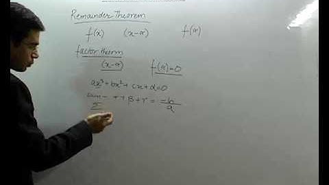 Remainder theorem - Quadratic Equations Part 17
