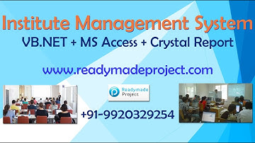 Institute Management System Configuration and Working Demo by readymadeproject.com