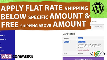 How to Apply Flat Rate Below Specific Amount and Free Shipping for Above Specific Amount WooCommerce