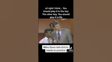 Thumbnail of Miles Davis Tells Kid how it is. #milesdavis #fyp #jazz #musicteacher #trumpet #jazzlessons