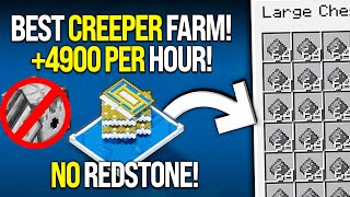 BEST CREEPER FARM In Minecraft Tutorial - EASY - +4,900/HR!