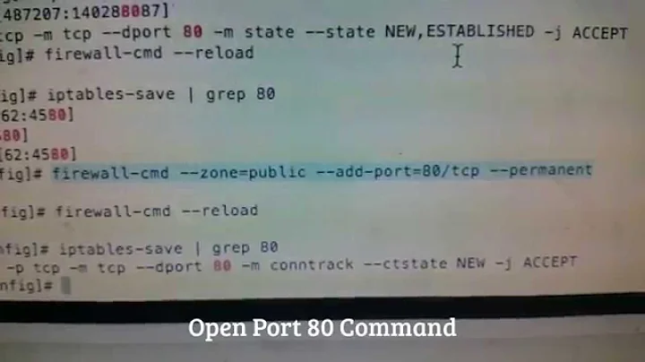 How to Open Port 80 on CentOS 7 (firewall-cmd and iptables commands)