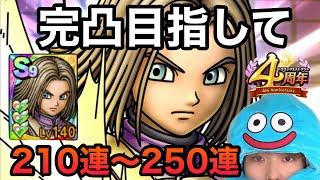 【ドラクエタクト】絶対に完凸にさせたい男の勇者イレブン50連ガチャ！210連目～250連！