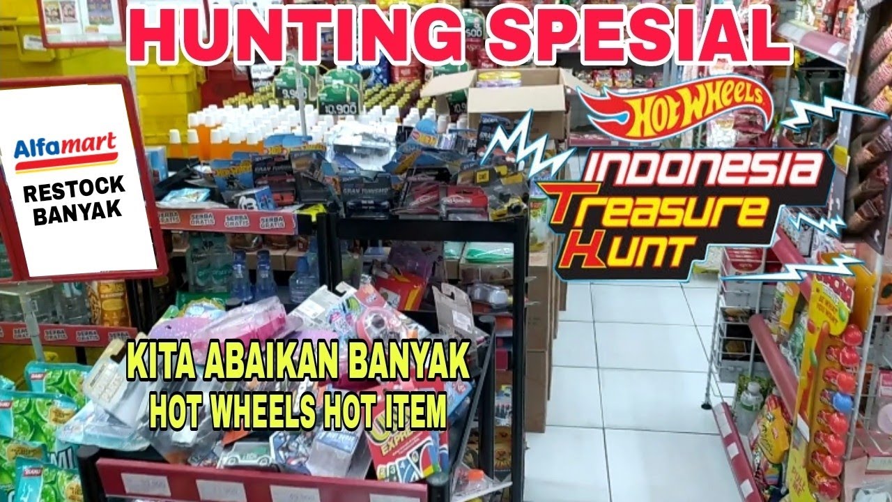 HUNTING HOT WHEELS INDONESIA TREASURE HUNT DI ALFAMART SAAT RESTOCK ADA BANYAK HOT ITEM TERBARU