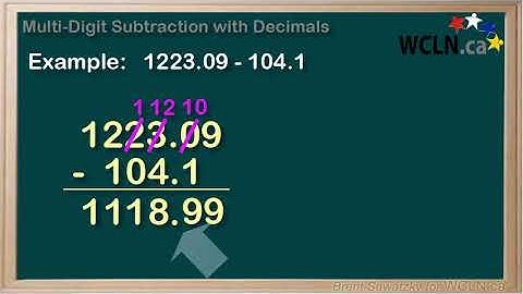 WCLN - Math NUM3 - Subtracting Multi-Digit with Decimals