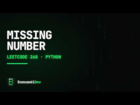 Missing Number — LeetCode 268 in Python (ASMR Coding)