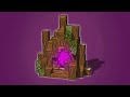 Minecraft build a tree stump nether portal tutorial step by step