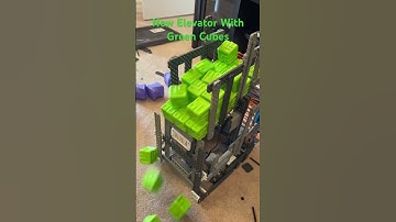 Vex IQ Full Volume New Elevator With Green Cubes | Team 7676A