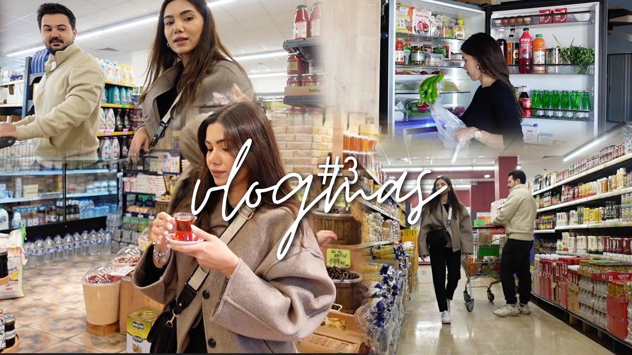 VLOGMAS #3 | AYLIK DEV MARKET ALIŞVERİŞİMİZ | NE KADAR TUTTU ? BUZDOLABI YERLEŞTİRME | DÜZEN