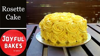 Rosette cake | How to make a simple Rosette Cake | Whipped Cream Rosette Cake