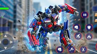 Robot Car Transformation Simulator Game: Epic Optimus Prime Transformers Robot Fight 3D Action screenshot 1