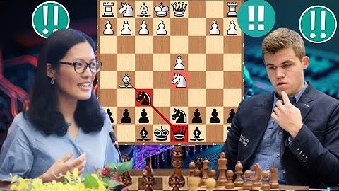 Attractive Chess Game : 74 | Magnus Carlsen vs Hou Yifan #chesscom #hikarunakamura