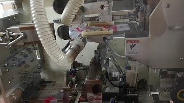 Stacker+bagger for sanitary napkins, fully automatic solution.