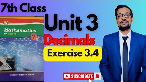 Unit 3 Decimals|Exercise 3.4| Class 7th| Sindhtextbookboard 