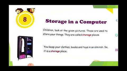 Class 1- Computer Science- Chap-8- Storage on a Computer