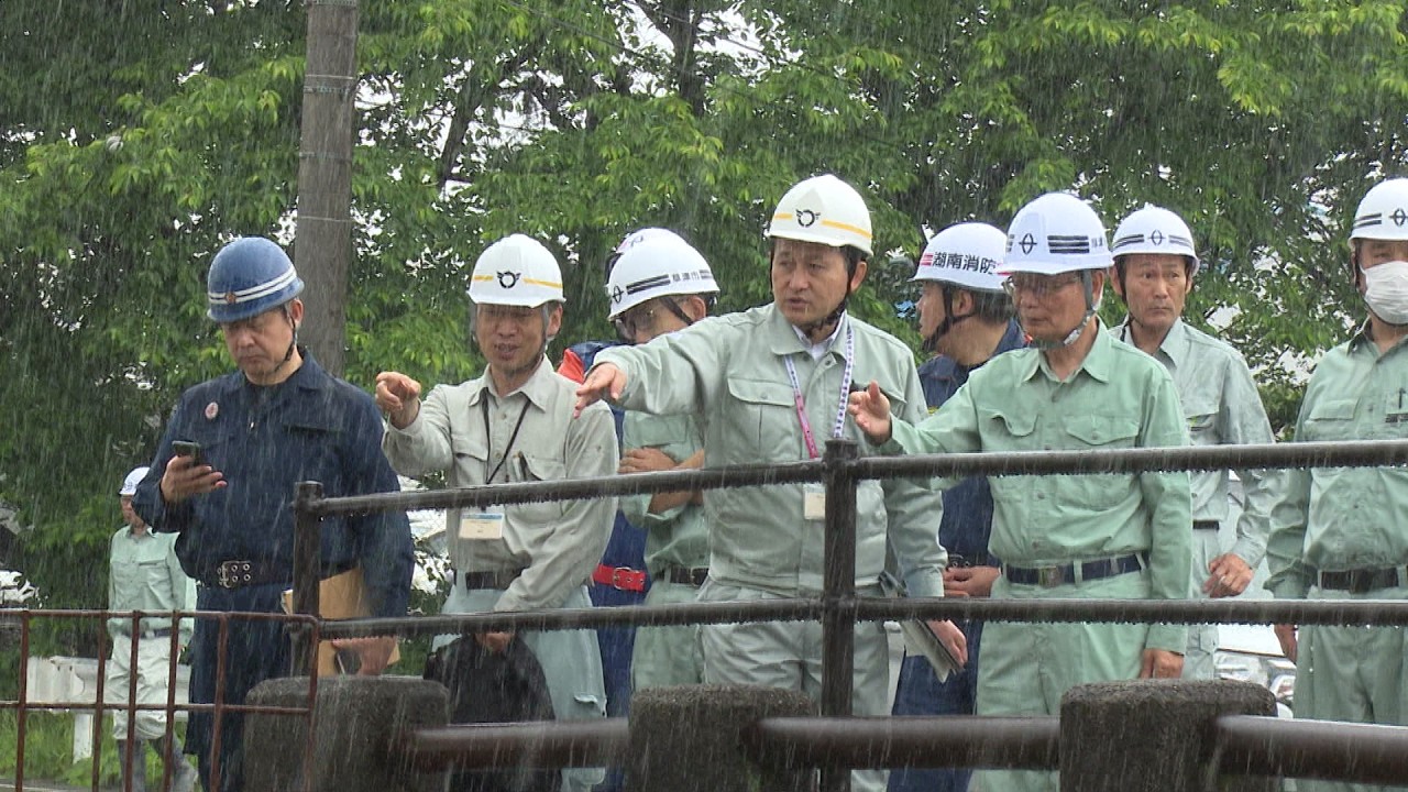 梅雨入りを前に　草津市・消防・警察が水防パトロールを実施