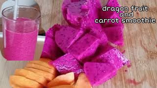 Dragon fruit and carrots smoothie/healthy drinks healthy lifestyle
