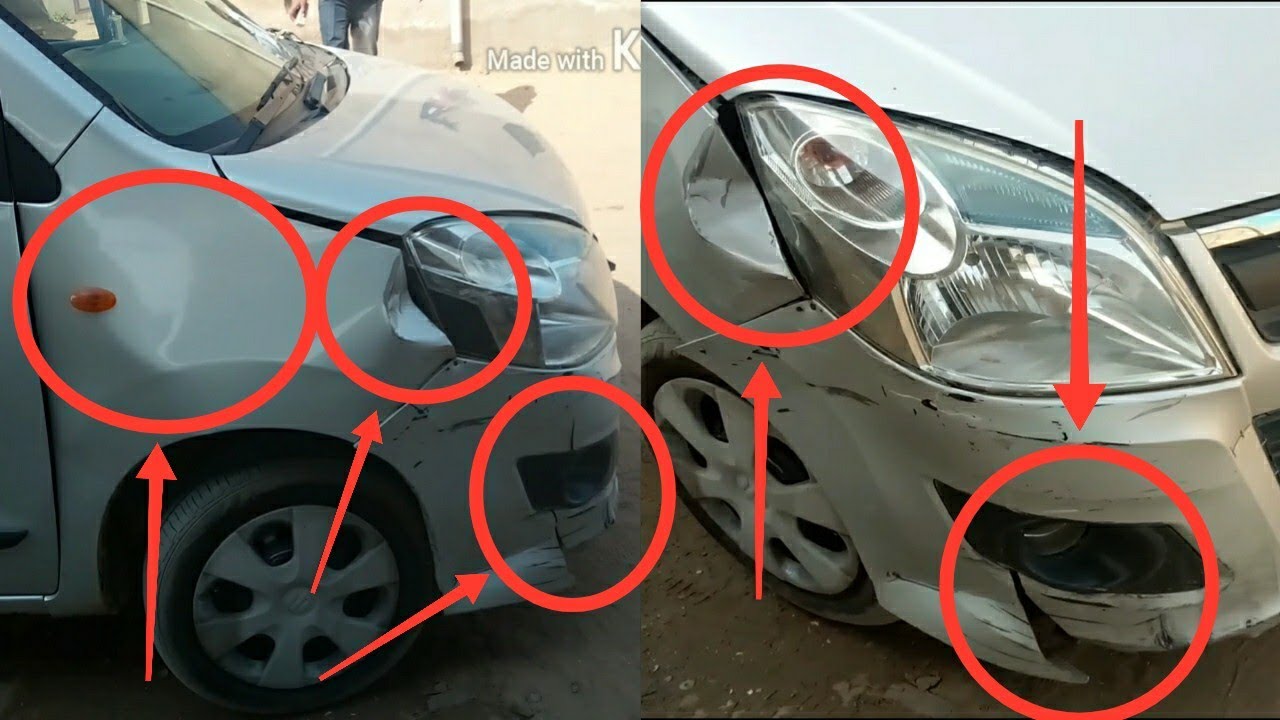 accident WagonR front right side repair work YouTube