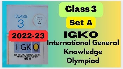 #FavFive | SOF International General Knowledge Olympiad Class 3 | 2022-2023 Question  Set A| #igko